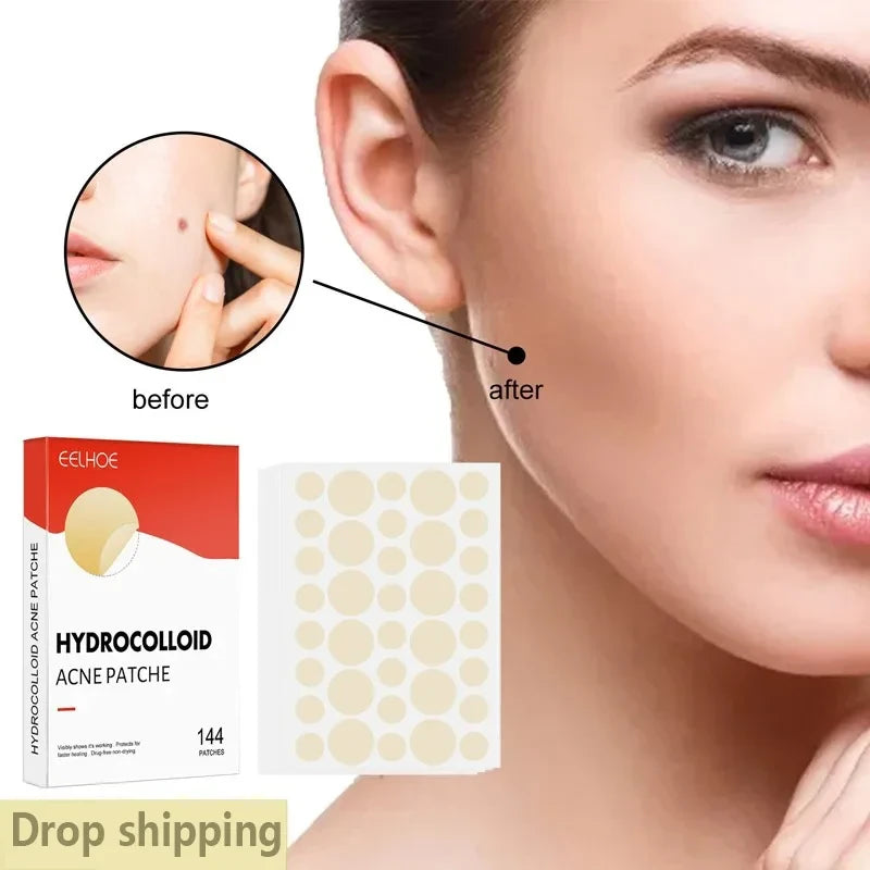 144pcs Invisible Hydrocolloid Acne Patch